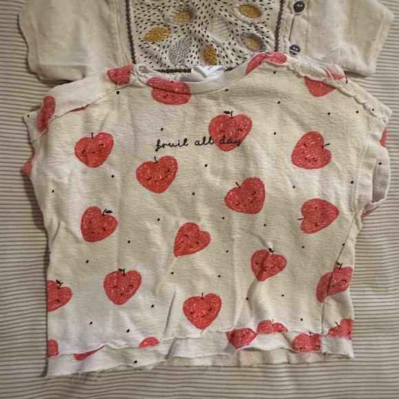 Zara baby girl lot. 3 tops. 9/12 months. Fruit all day - Picture 2 of 8